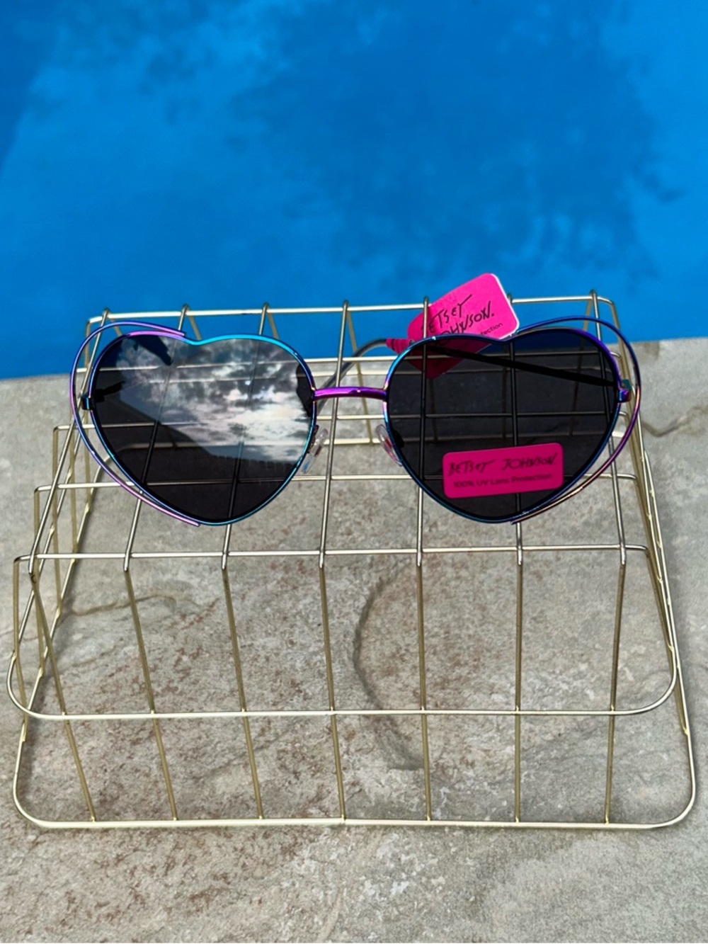Betsy Johnson Heart-Shaped Sunglasses